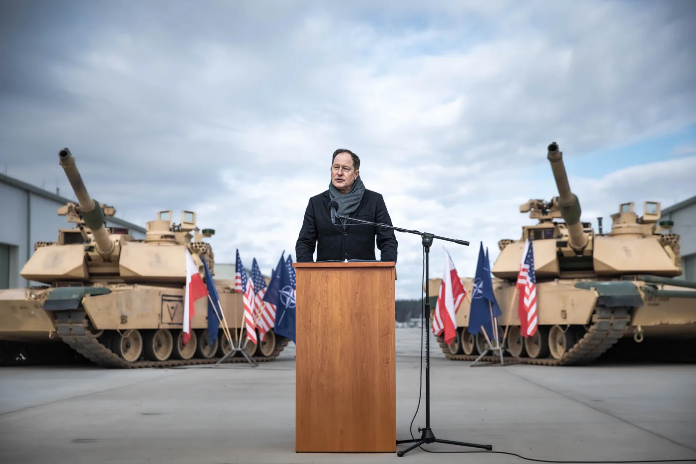 Ambassador Mark Brzezinski at a U.S.–Poland defense event