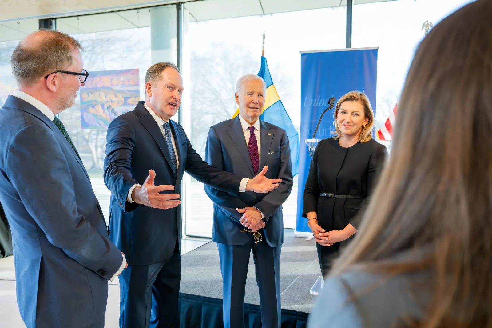 Ambassador Mark Brzezinski and former President Joe Biden in conversation