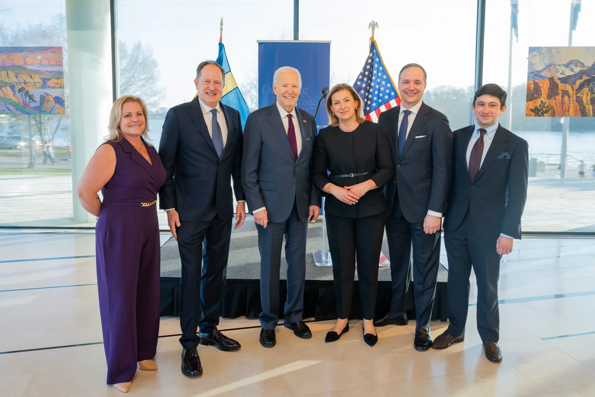 The Brzezinski Global Strategies team with former President Joe Biden